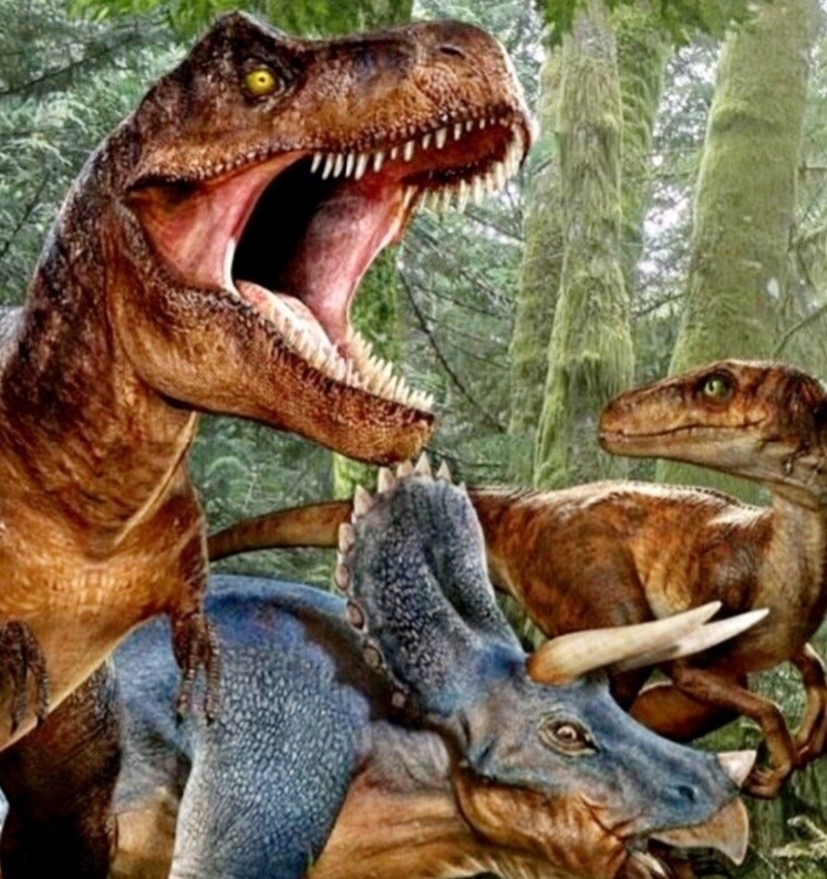 PREMIUM DIAMOND PAINTING KIT DINOSAURS 50 X 50CM FULL DRILL ROUND