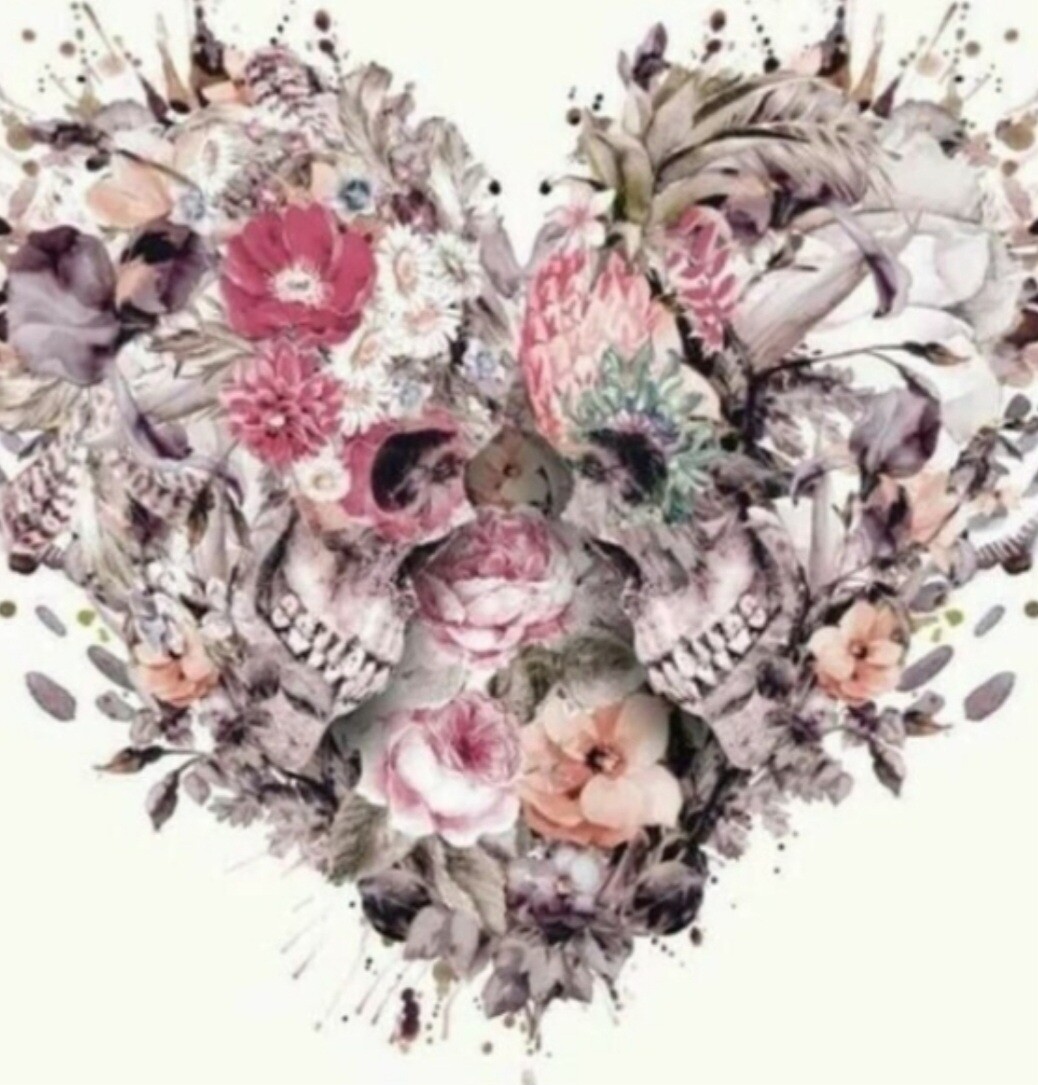 5D DIY Diamond Painting Kit Skull Love 50 x 50cm FULL DRILL Square
