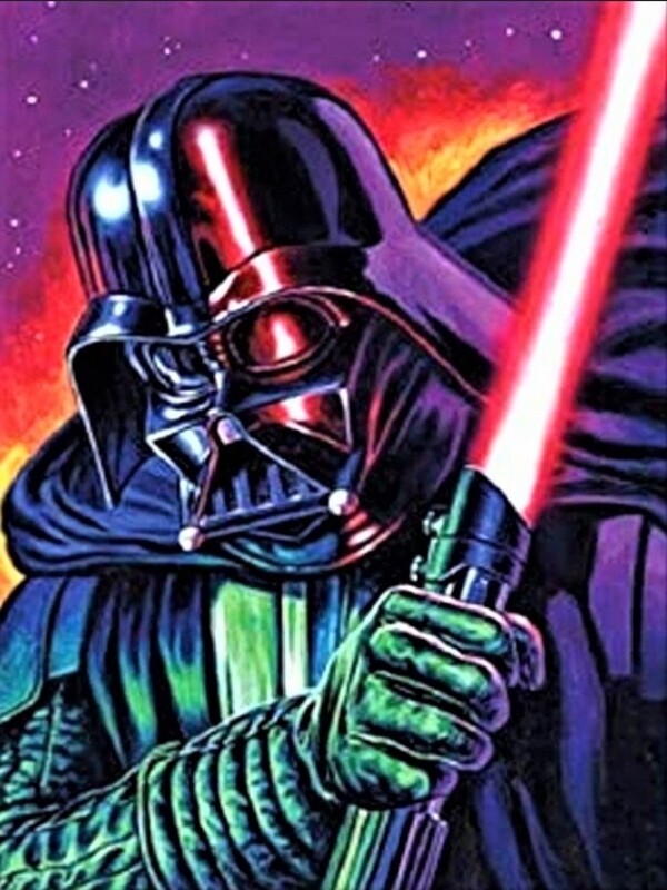 5D DIY Diamond Painting Kit Darth Vader 50 x 60cm FULL DRILL Round - poured glue
