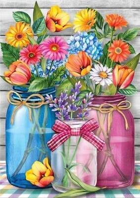 5D DIY Diamond Painting Kit Floral arrangement 40 x 50cm FULL DRILL Square on poured glue