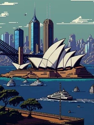 5D DIY Diamond Painting Kit Sydney Opera House #2 FULL DRILL (4 to 7 WEEKS arrival)