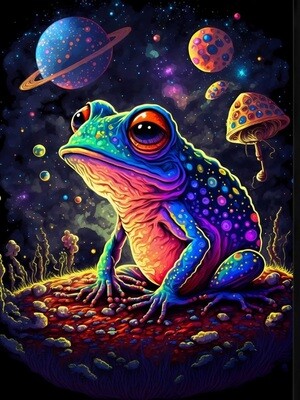 5D DIY Diamond Painting Kit Planetarium Frog ( 4 to 7 WEEKS arrival)