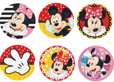 Diamond Painting Set of 6 DISNEY coasters with stand