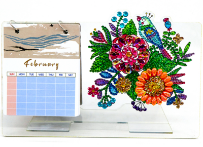 5D DIY Diamond Painting Kit Undated Desktop Calendar SPECIAL SHAPED DRILL