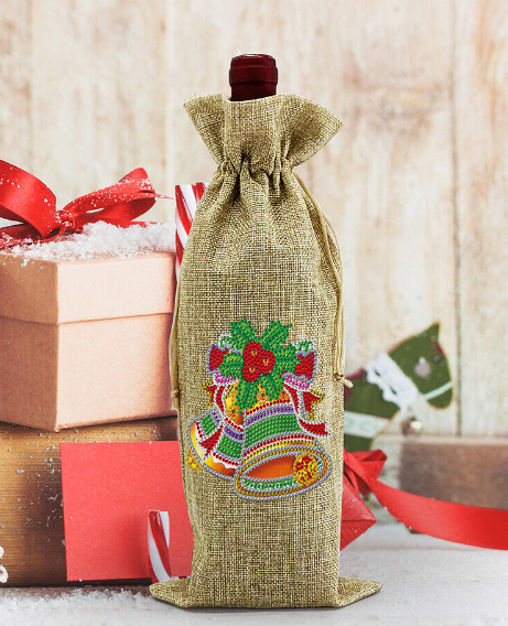 DIY Diamond Painting Christmas Wine Bag HJD01