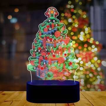 5D DIY Diamond Painting LED Kit Christmas Tree SPECIAL SHAPED DRILL