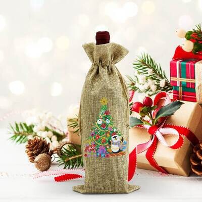 DIY Diamond Painting Christmas Wine Bag HJD06
