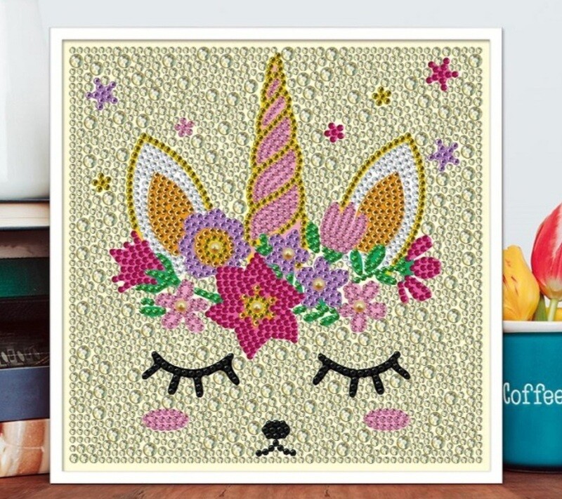 Diamond Painting Stand alone Frame Sleeping Unicorn
