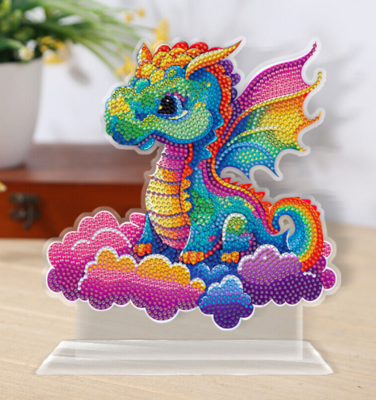 Diamond Painting Rainbow Dragon Ornament