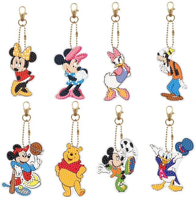 Diamond Painting DISNEY 8 Piece Key chains