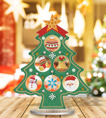 5D DIY Diamond Painting Kit Christmas Tree desktop Ornament SPECIAL SHAPED DRILL