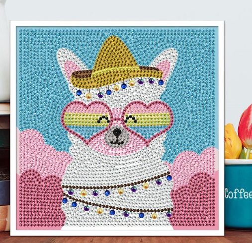Diamond Painting Stand alone Frame Hippy Ilama