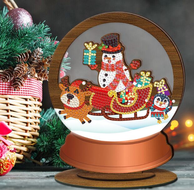 5D DIY Diamond Painting Kit Snowman Ornament SPECIAL SHAPED DRILL