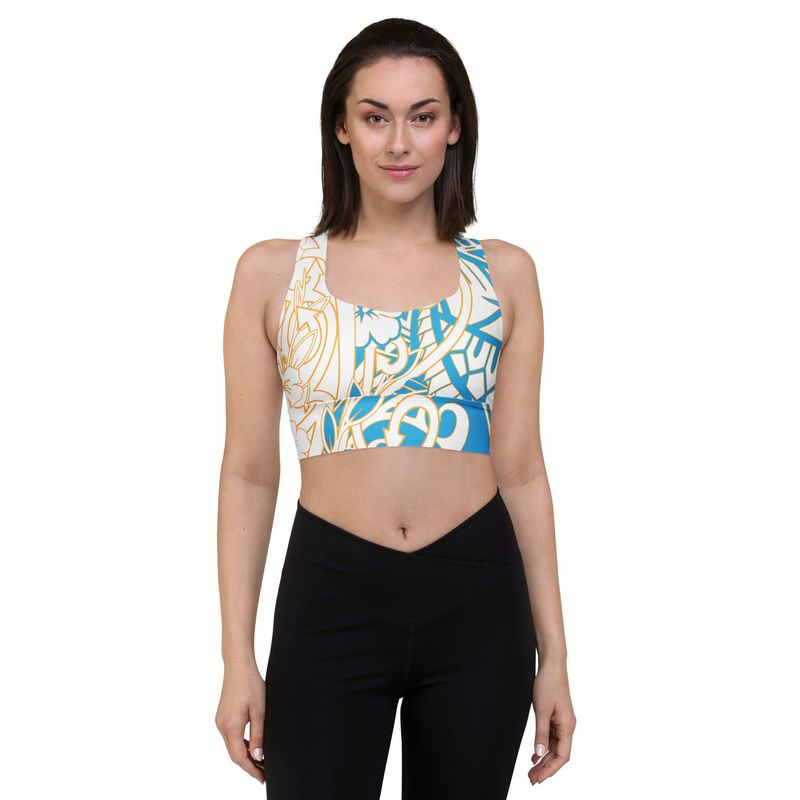 25 TAZ Longline Sports Bra white