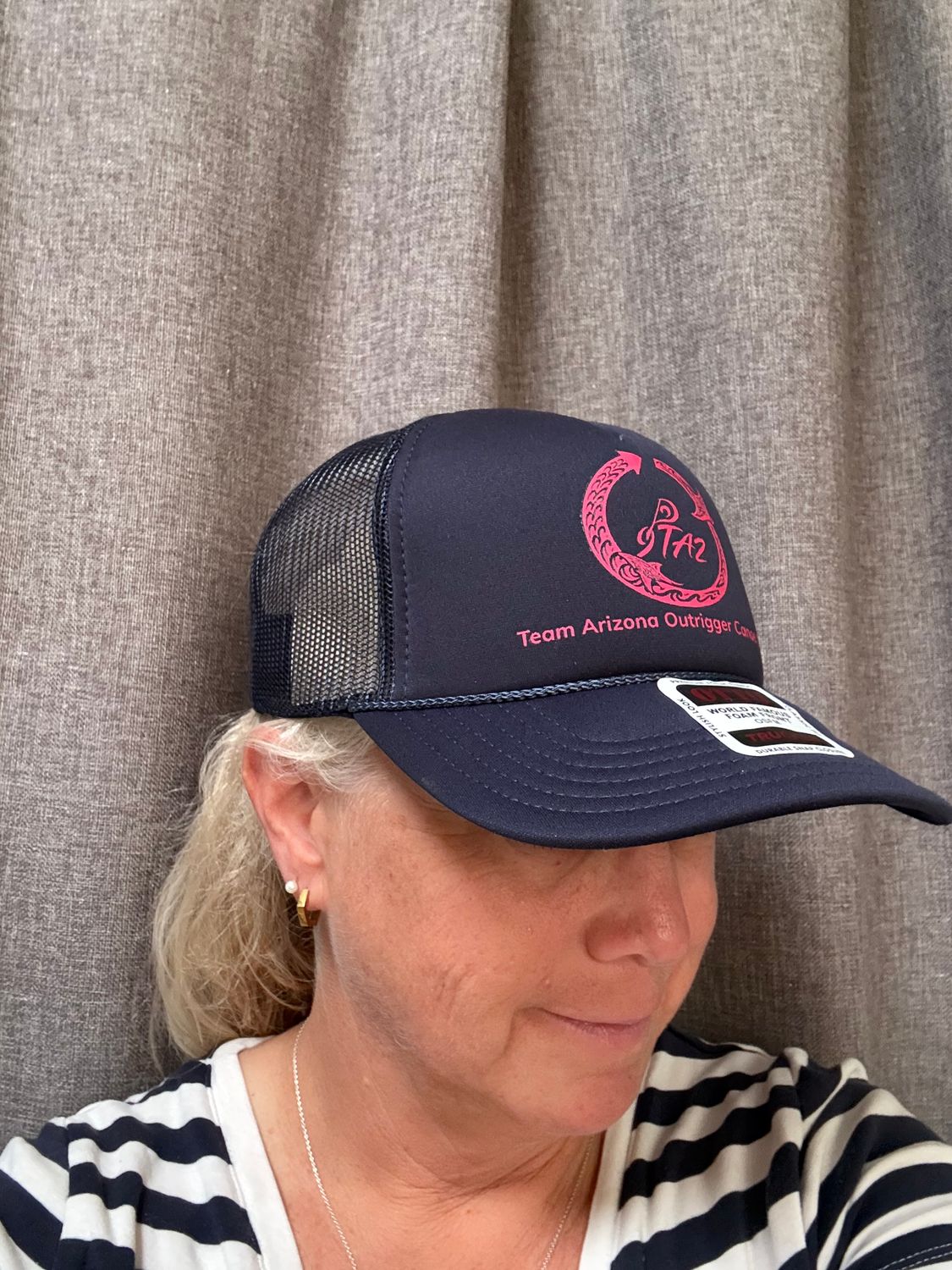 Navy low profile trucker hat