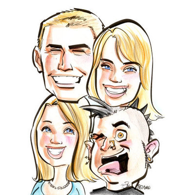 Caricature - Four People