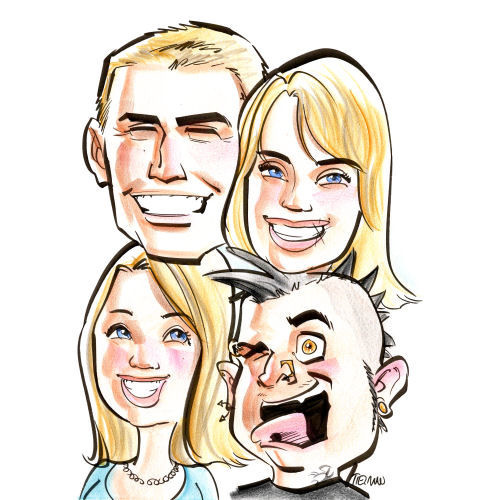 Caricature - Four People