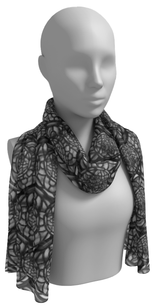 Lucile Silk Scarf, Grey