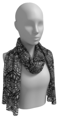 Lucile Silk Scarf, Grey