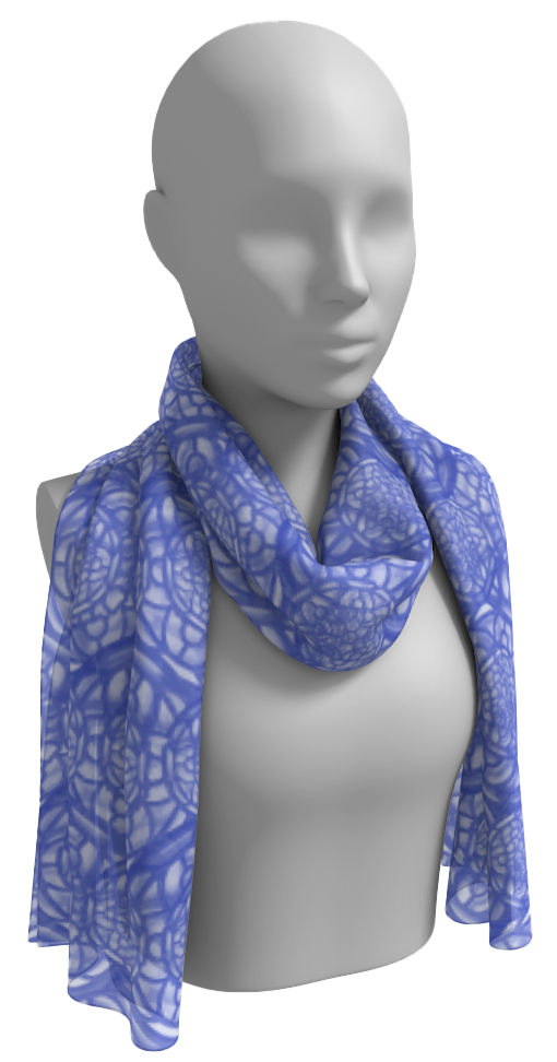 Lucile Silk Scarf, Periwinkle