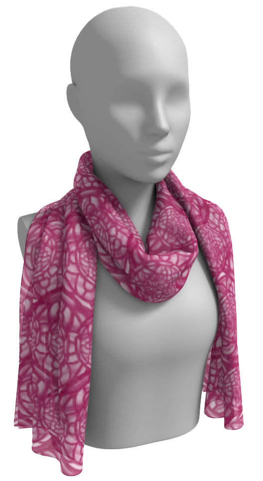 Lucile Silk Scarf, Raspberry