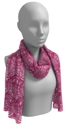 Lucile Silk Scarf, Raspberry