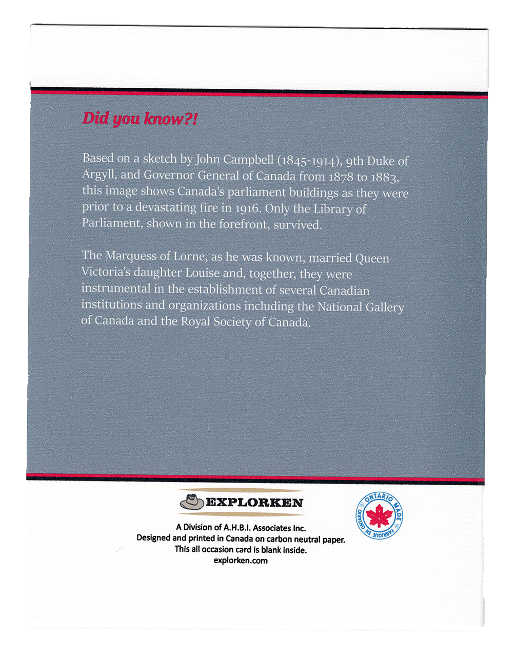 Parliament Greeting Card