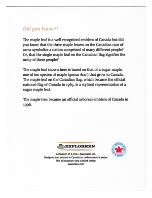 Maple Leaf Greeting Card