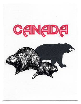 Canadian beaver greeting card