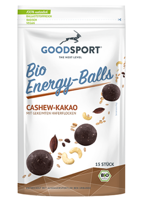BIO Energyballs, Cashew-Kakao, mit gekeimten Haferflocken, 105g
