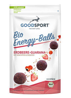 BIO Energyballs, Erdbeere-Guarana, mit gekeimten Leinsamen, 105g