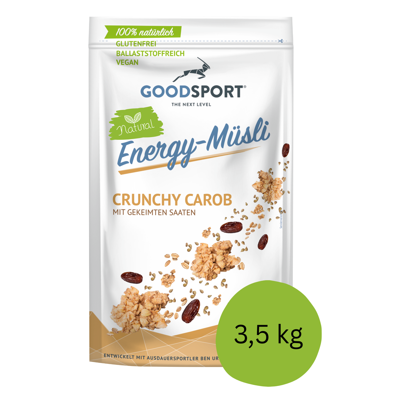 Energy Müsli, Crunchy Carob mit gekeimten Saaten, 3,5kg