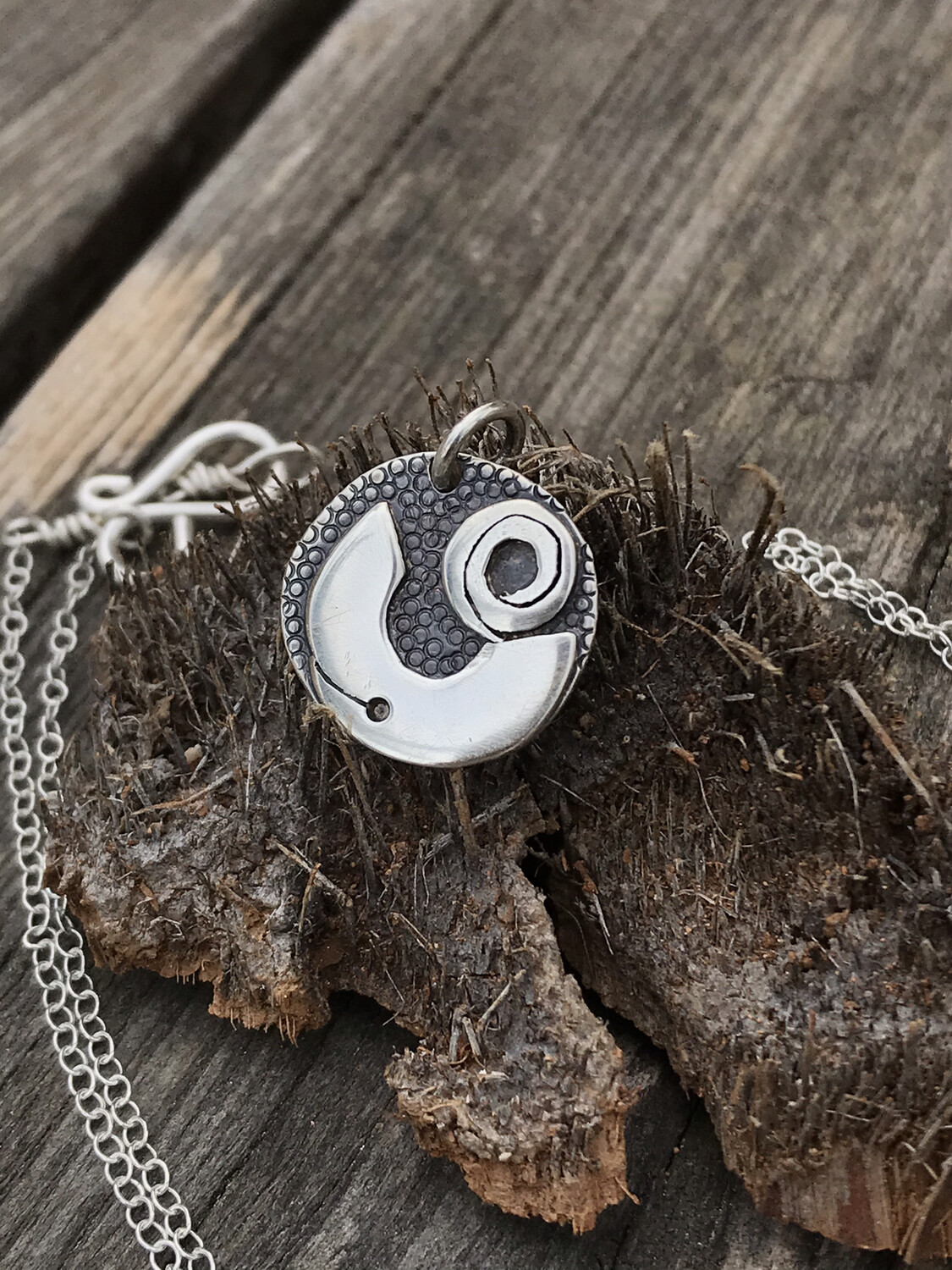  “Cosmic” 925 Sterling Silver Handmade Pendant