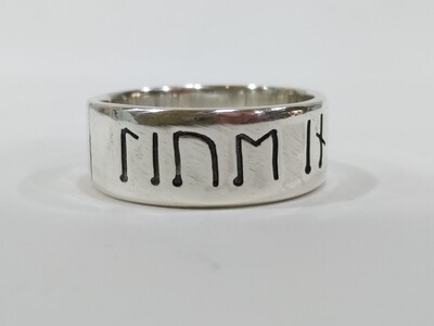 Handmade Scandinavian Runes ring 925 Sterling silver