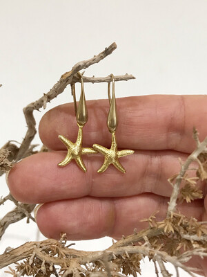 Starfish Brass Earrings