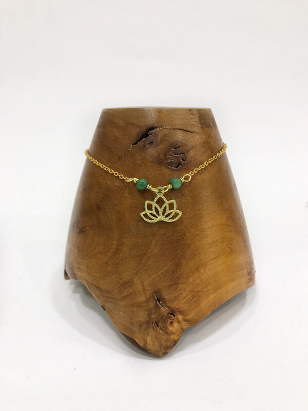 Lotus And Jade Anklet