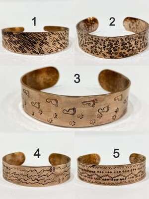 Polished copper bracelets