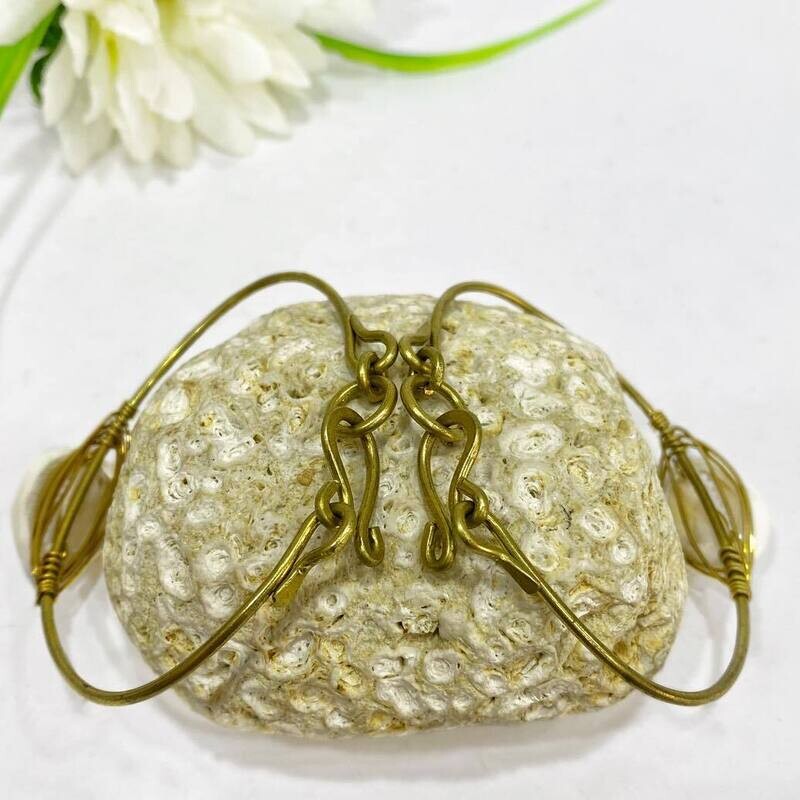 Cowrie shell brass bracelets