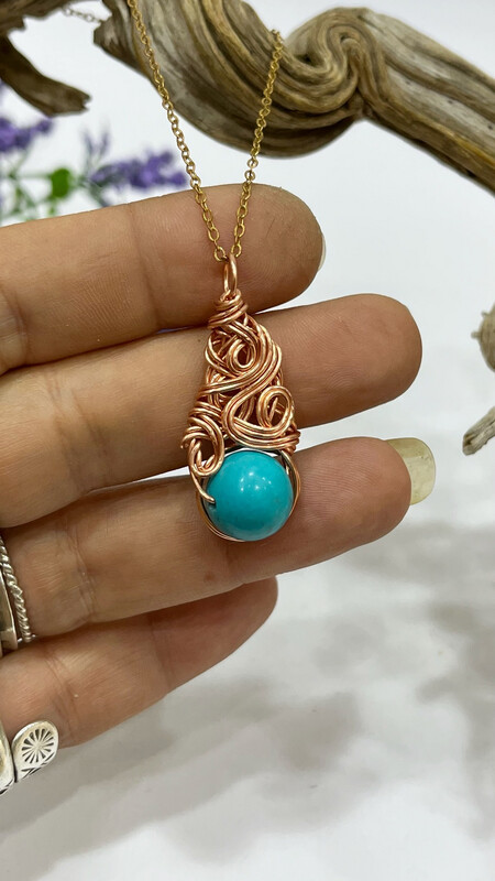 Turquoise Spiral Pendant