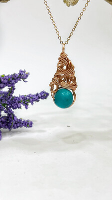 Turquoise Spiral Pendant