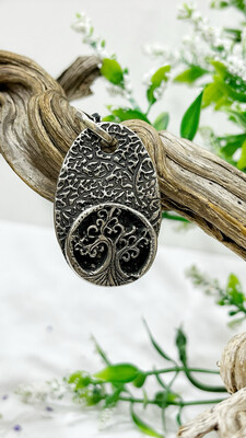 999 Pure Silver Pendant with a Tree design