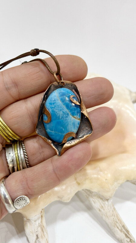 Apatite Copper Pendant