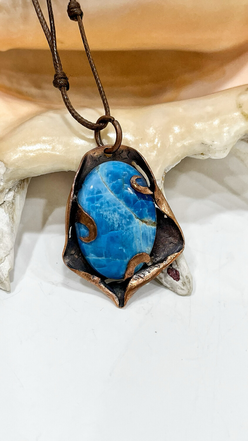 Apatite Copper Pendant