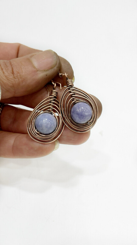 Purple Aquamarine Earrings