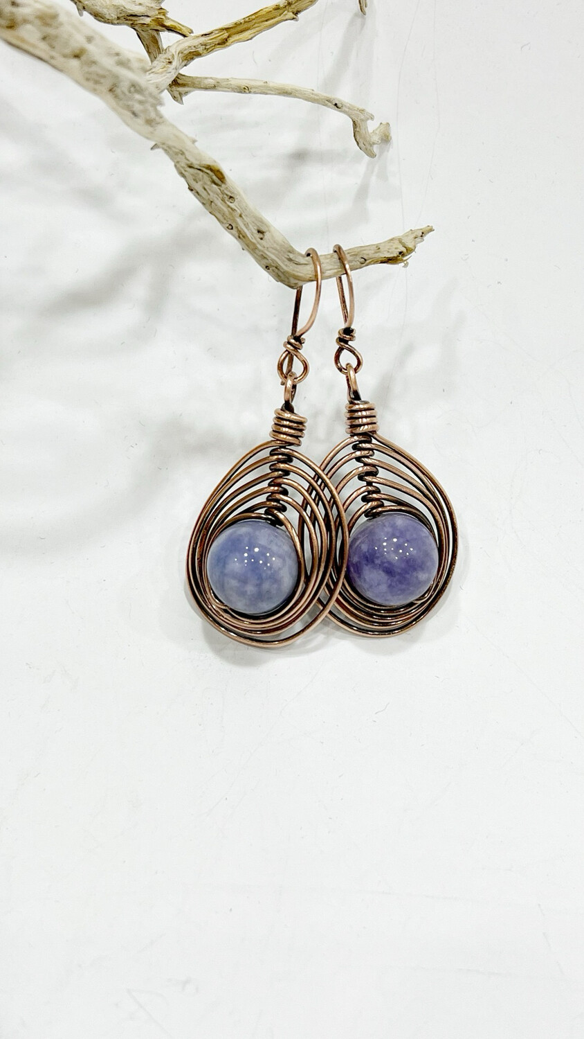 Purple Aquamarine Earrings