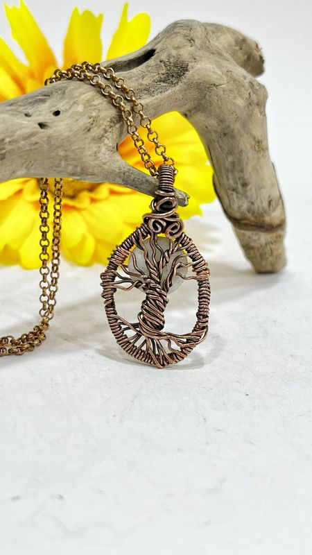 Tree Of Life Handmade Pendant With Mother Of Pearl