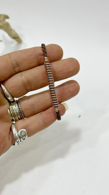 Copper Macrame Handmade Unisex Bracelet