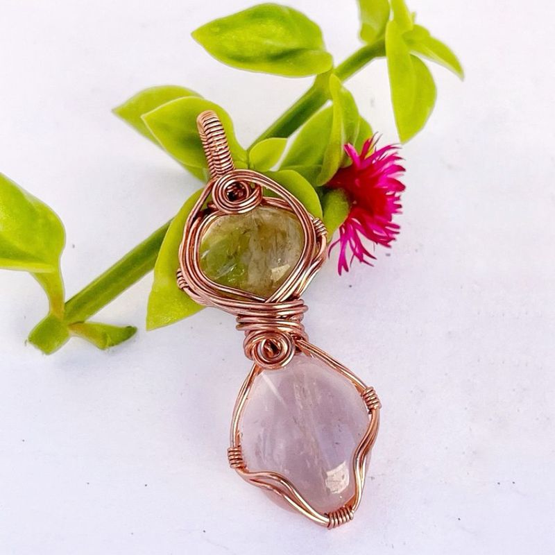 Rose Quartz And Citrine Necklace