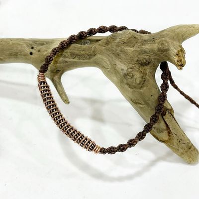 Copper Macrame Handmade Unisex Bracelet