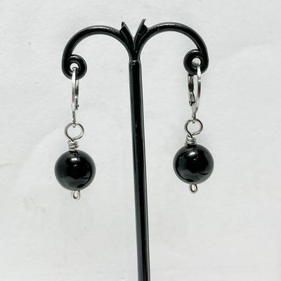 Onyx Stainless Steel Earrings